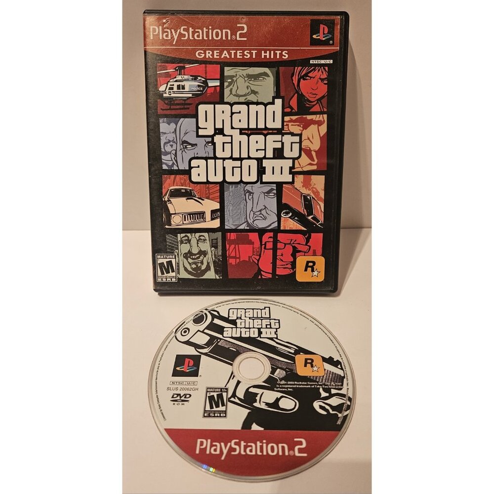 Grand Theft Auto 3 Sony PlayStation 2 PS2 Game And Case Greatest Hits